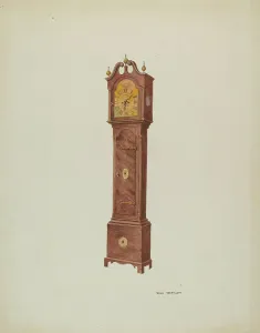 Grandfather Clock, Angular View, 1937. Creator: Dana Bartlett