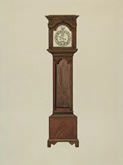 Timepiece Collection: Grandfather Clock, c. 1936. Creator: Ernest A Towers Jr