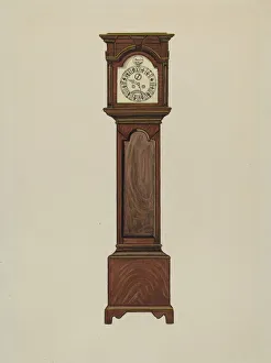 Ernest A Towers Jr Prints: Grandfather Clock, c. 1936. Creator: Ernest A Towers Jr