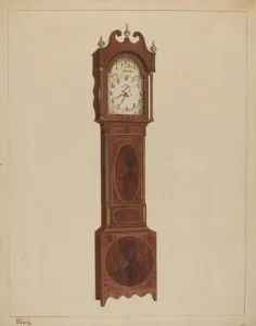Gorid Nicholas Prints: Grandfather Clock, c. 1937. Creator: Nicholas Gorid
