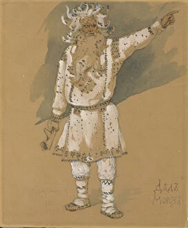 Grandfather Frost. Costume design for the opera Snow Maiden by N. Rimsky-Korsakov, 1885