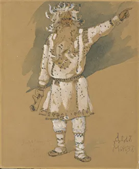 Rimsky Korsakov Prints: Grandfather Frost. Costume design for the opera Snow Maiden by N