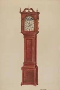 Numeral Prints: Grandfathers Clock, c. 1937. Creator: Francis Law Durand