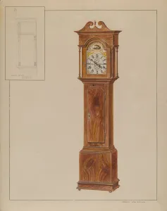 Numeral Prints: Grandfathers Clock (Timepiece), c. 1937. Creator: Francis Law Durand