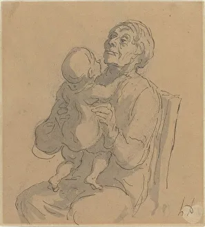 Loving Prints: The Grandmother. Creator: Honore Daumier