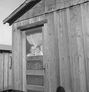 Childcare Collection: Grandmother and grandchild, Greenfield, Salinas Valley, California, 1939. Creator: Dorothea Lange