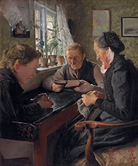 La Ring Prints: The Grandparents Sunday, 1898. Creator: Laurits Andersen Ring