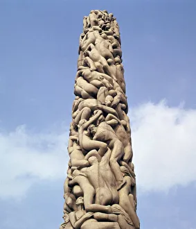 Granite monolith from Vigeland Gardens in Oslo. Artist: Gustav Vigeland Granite monolith from Vigeland Gardens in Oslo. Artist: Gustav Vigeland