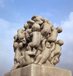 Granite Prints: Granite sculpture from Vigeland Gardens in Oslo, 19th century