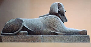 Images Dated 21st February 2007: Granite sphinx of Hatshepsut, reign of Hatshepsut, Egyptian, 18th Dynasty