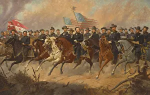 Ulyssess Grant Prints: Grant and His Generals, c. 1865. Creator: Ole Peter Hansen Balling