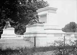 Ulyssess Grant Prints: Grant Memorial At Capitol, Pedestals For Statue And Groups of Statuary