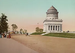 Ulyssess Grant Prints: Grant's Tomb and Riverside Park, New York City, ca 1900. Creator: Unknown