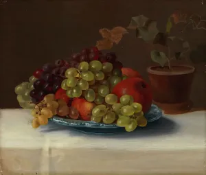 Plant Pot Prints: Grapes and Apples, 1867. Creator: Magnus von Wright