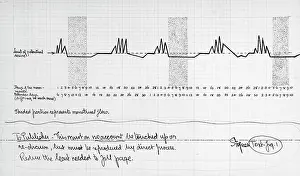 Number Prints: Graph by Dr Marie Stopes showing fluctuations in the supposed level of female sexual desire