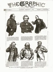 Opposing Prints: The Graphic, Front Cover February 6th. 1886, 1886. Creator: Unknown