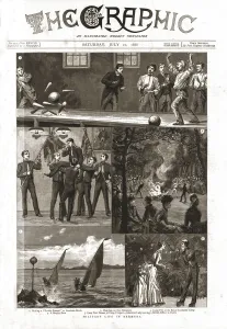 Bowls Prints: The Graphic, Front Cover Saturday July 21st. 1888, 1888. Creator: Unknown