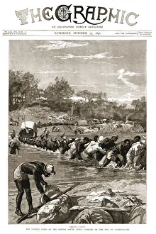 Wagons Prints: The Graphic, Front Cover Saturday, October 25, 1890, 1890. Creator: Unknown