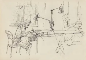 Graphic Designer Prints: Graphic design studio, c1950. Creator: Shirley Markham