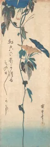 Convolvulus Arvensis Prints: Grasshopper and Morning-glory Vine, ca. 1835. ca. 1835. Creator: Ando Hiroshige