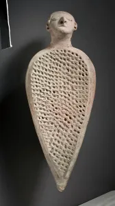 Kitchenware Prints: Grater with Handle in the Form of a Male Head, 300 B.C.-A.D. 300. Creator: Unknown