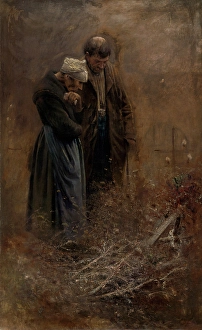 Loss Prints: Over the Grave, 1878. Creator: Ladislav Mednyanszky