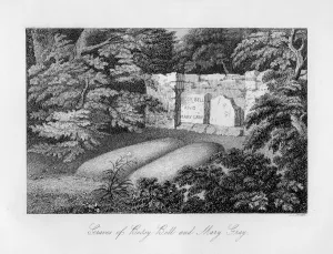 Plague Prints: Grave of Bessy Bell and Mary Gray, near Perth, 1840. Artist: C J Smith
