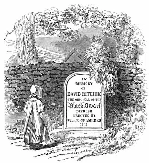 Churchyard Gallery: Grave of the Black Dwarf, 1845. Creator: Unknown