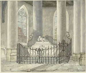 Gerrit Lamberts Prints: Grave monument of Catharina Alida van der Dussen