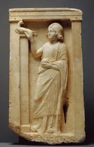 Gravestone Prints: Grave Naiskos of Apollonia, about 100 BC. Creator: Unknown