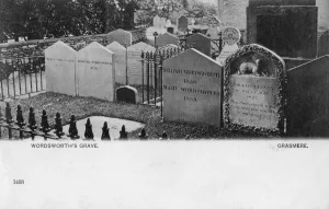 Grave of the poet William Wordsworth, Grasmere, Westmorland, 20th century Grave of the poet William Wordsworth, Grasmere, Westmorland, 20th century