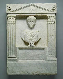 Poignant Prints: Grave Relief of Agrippina, about A.D. 150. Creator: Unknown