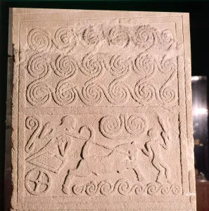 Spiral Prints: Grave-slab from Mycenae, Greece, 16h Century BC