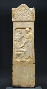 Gravestone Prints: Grave Stele of Thrasynos, about 375 BC. Creator: Unknown
