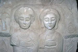 Spindle Prints: Detail of a gravestone from Asia Minor, 1st century