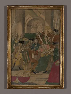 Social Gathering Prints: Gravure decoupe, France, 18th century. Creator: Unknown