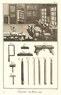 Printmaking Gallery: Gravure en Bois, Outils: pl. I, 1771 / 1779. Creator: Antonio Baratta