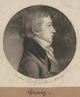 Collar Collection: Gray, 1802. Creator: Charles Balthazar Julien Fevret de Saint-Memin