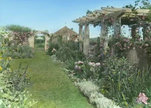 Gray Gardens, Robert Carmer Hill house, Lily Pond Lane, East Hampton, New York, c1914. Creator: Frances Benjamin Johnston. Gray Gardens, Robert Carmer Hill house, Lily Pond Lane, East Hampton, New York, c1914