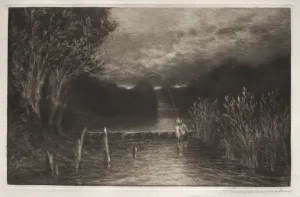 1818 1910 Prints: Grayling Fishing, 1897. Creator: Francis Seymour Haden (British, 1818-1910)