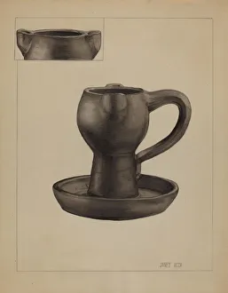 Grease Lamp, c. 1936. Creator: Janet Riza