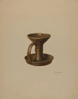 Amantea Nicholas Gallery: Grease Lamp, c. 1938. Creator: Nicholas Amantea