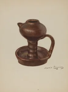 Grease Lamp, c. 1939. Creator: Sarkis Erganian