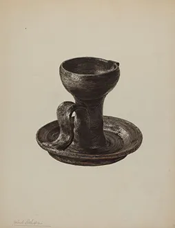 Grease Lamp, c. 1939. Creator: Yolande Delasser