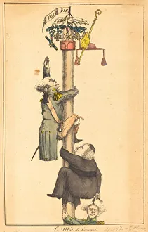 Bishops Mitre Collection: The Greasy Pole, 1815. Creator: Unknown