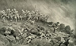 Courageous Collection: The Great Assault on Ladysmith - The Devons Clearing Wagon Hill, 1900. Creator: William T Maud