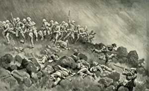 Bravery Gallery: The Great Assault on Ladysmith - The Devons Clearing Wagon Hill, 1900. Creator: William T Maud