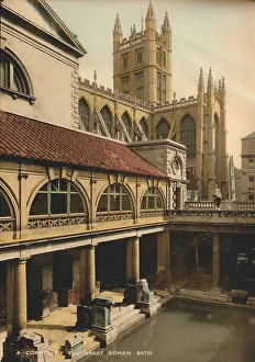 Great Bath, Roman Baths, Bath, Somerset, c1925 Great Bath, Roman Baths, Bath, Somerset, c1925