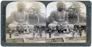 Kamakura Prints: Great bronze Buddha, Kamakura, Japan, 1904. Artist: Underwood & Underwood