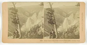 Yellowstone River Prints: Great Canyon from Point Lookout, Yellowstone National Park, 1896. Creator: BW Kilburn